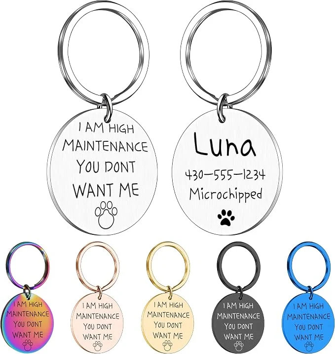 Refined Funny Personalized Dog Tag Customized Dog Collar Detailed