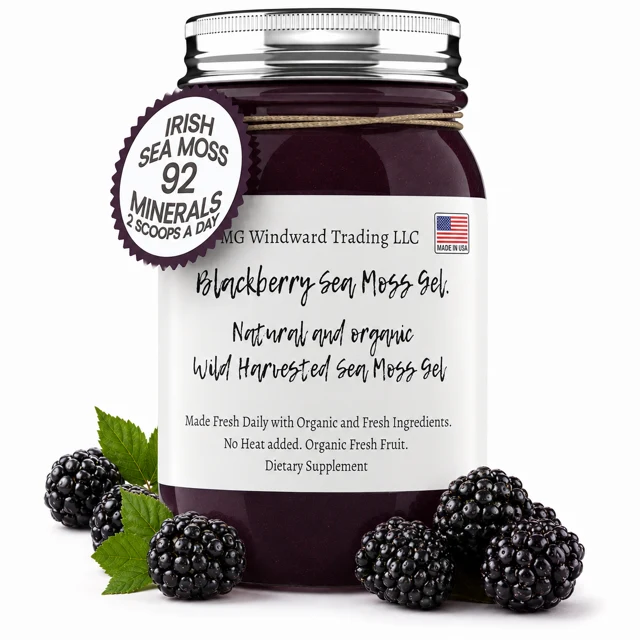 Responsible Blackberry Infused Organic Sea Moss Gel Crafted