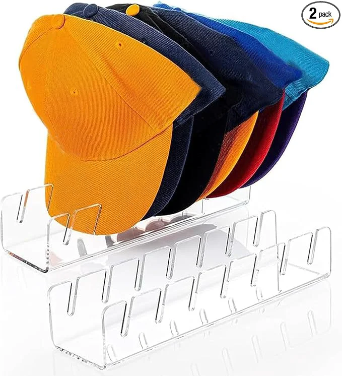 Soft 2024 New Hat Stand for Baseball Caps Display and Organizer No Install Acrylic Hat Holder for 14 Baseball Caps for Bedroom Closet Dresser 2PCS About ThisOverview World-Class
