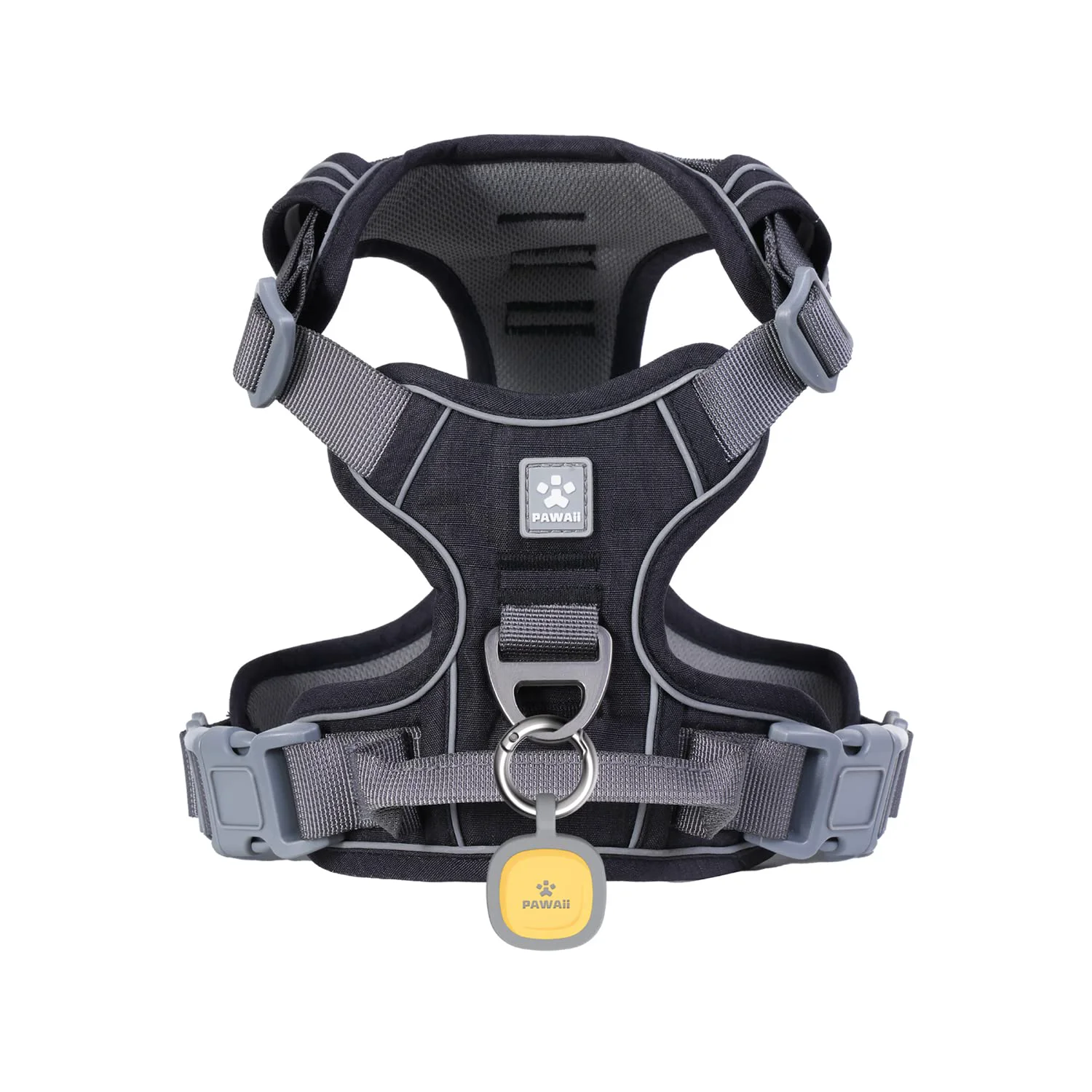 First-Class Pawaii No-Pull Dog Harness with ID Tag Reflective Strips Front O-Ring for Small Dogs Elegant