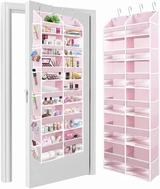 Proven HOMELUX THEORY UPGRADED 6 Tiers Over The Door Organizer Hanging – 100D EXTRA THICK 50lbs HUGE CAPACITY 12 Side Mesh Pockets Over The Door Shoe Organizer Hanging Closet Organizer Baby Pink XL About ThisOverview Certified