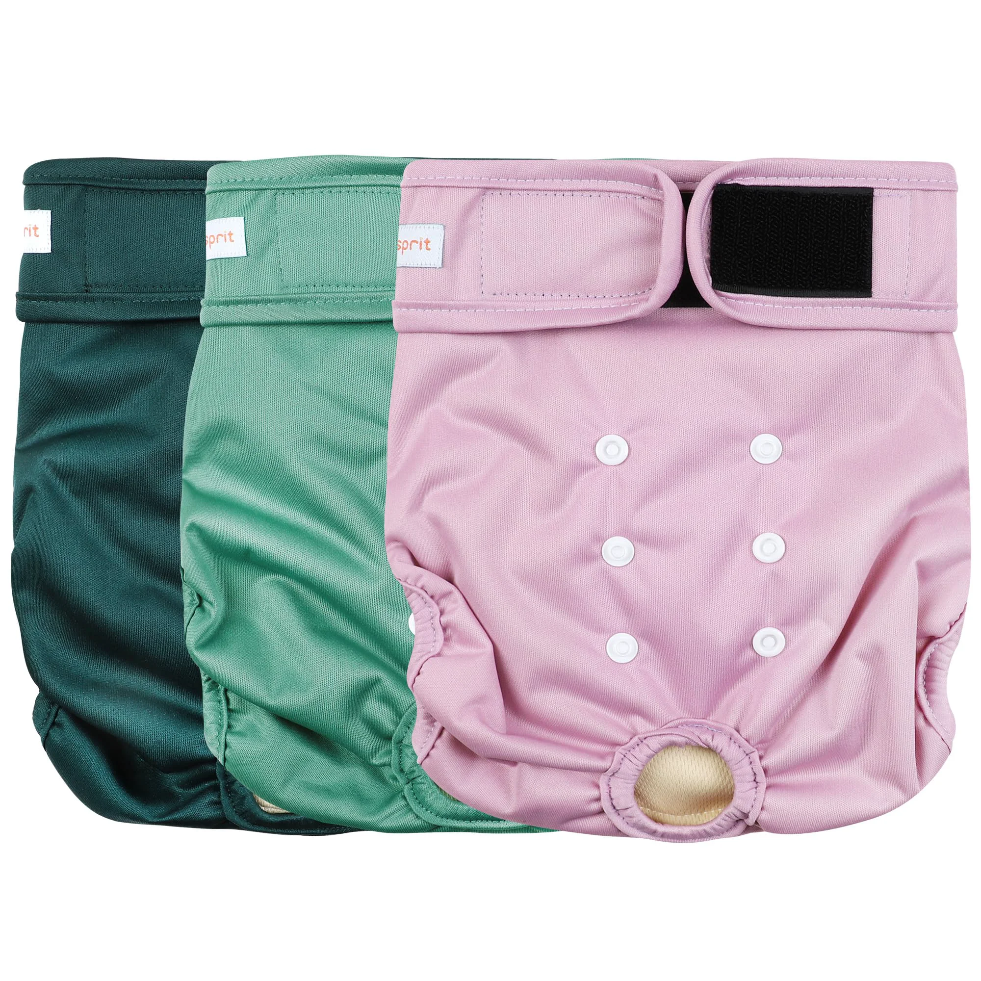 Practical Langsprit Washable Female Dog Diapers 3 Pack – No Leak Adjustable Snaps XL Black Smart
