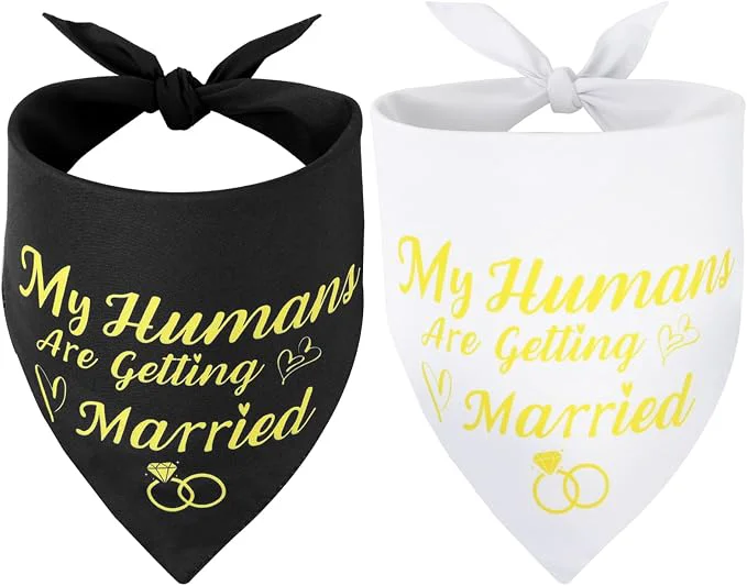Crafted SZEE Wedding Decorations for Pets 2 Pack My Humans are Getting Married Dog Durable