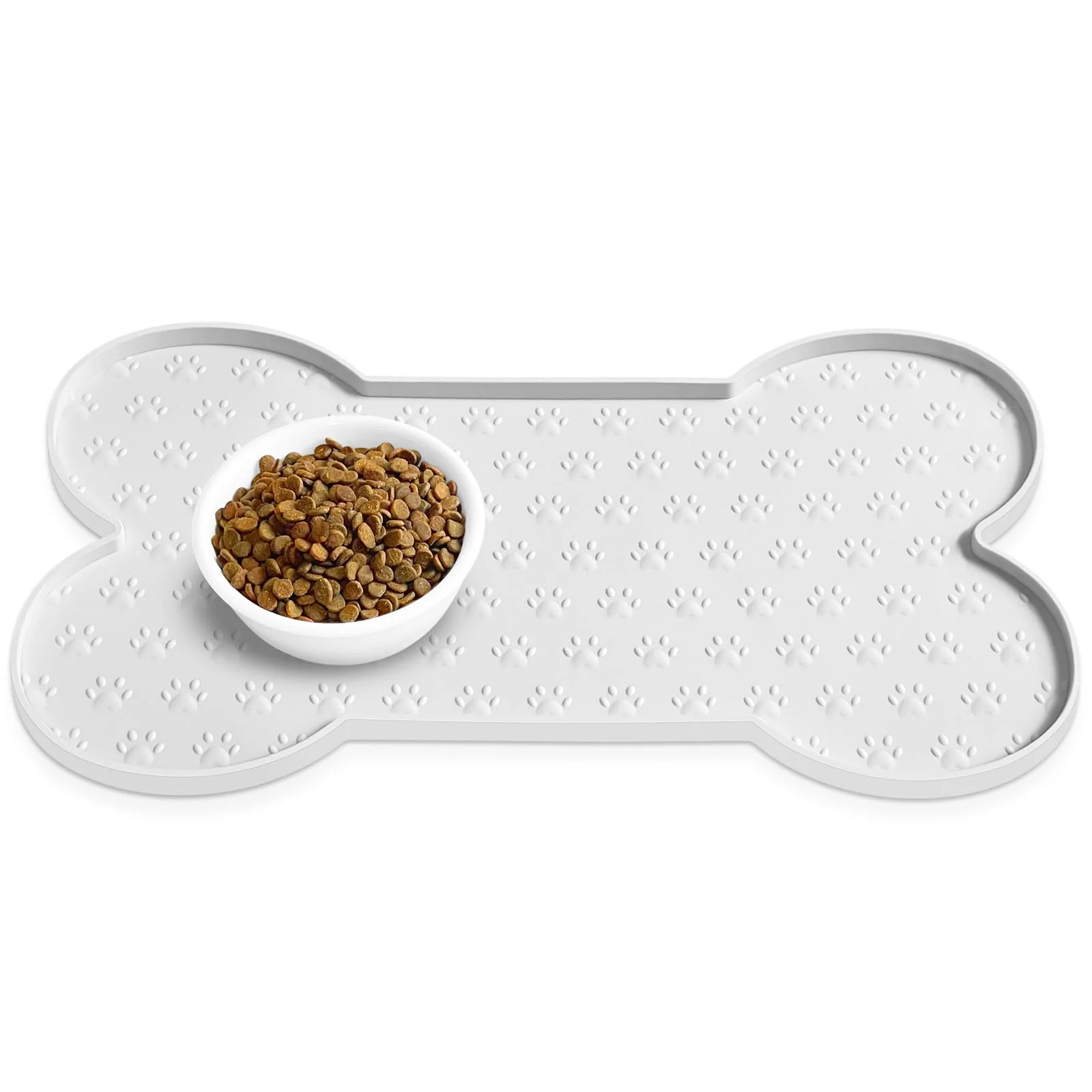 Efficient PWTAA Dog Food Mat Anti-Slip Silicone — Raised Edge Waterproof Feeding Mat for Cats Dogs High-Grade