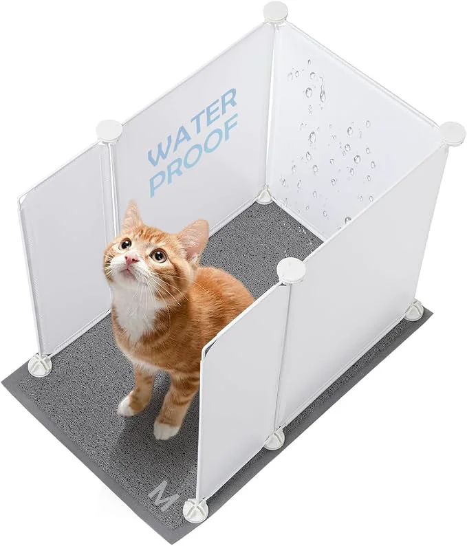 Luxury MEEXPAWS Cat Litter Box Enclosure Splash Guard Small 20.5L × 14W x 18H inch Professional