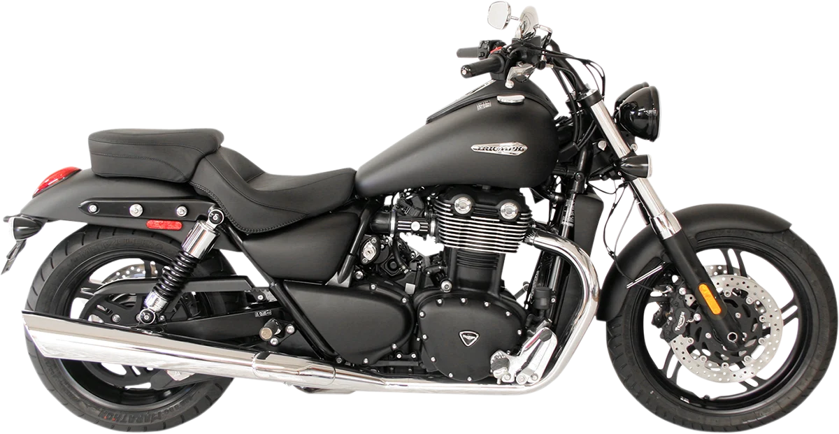 Contemporary MUSTANG Seat – Vintage – Wide – Touring – Without Driver Backrest – Two-Piece – Smooth – Black 76831 Exclusive