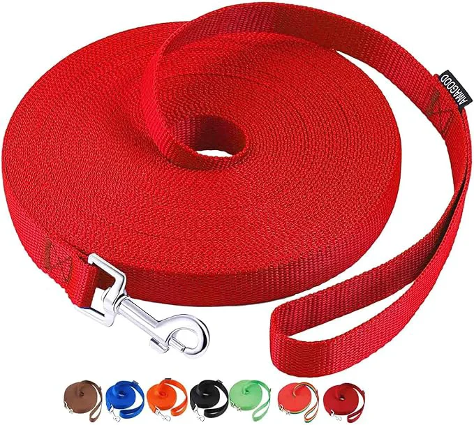 Superior AMAGOOD Dog Puppy Obedience Recall Training Agility Lead-15 ft 20 ft 30 ft 50 High-Grade