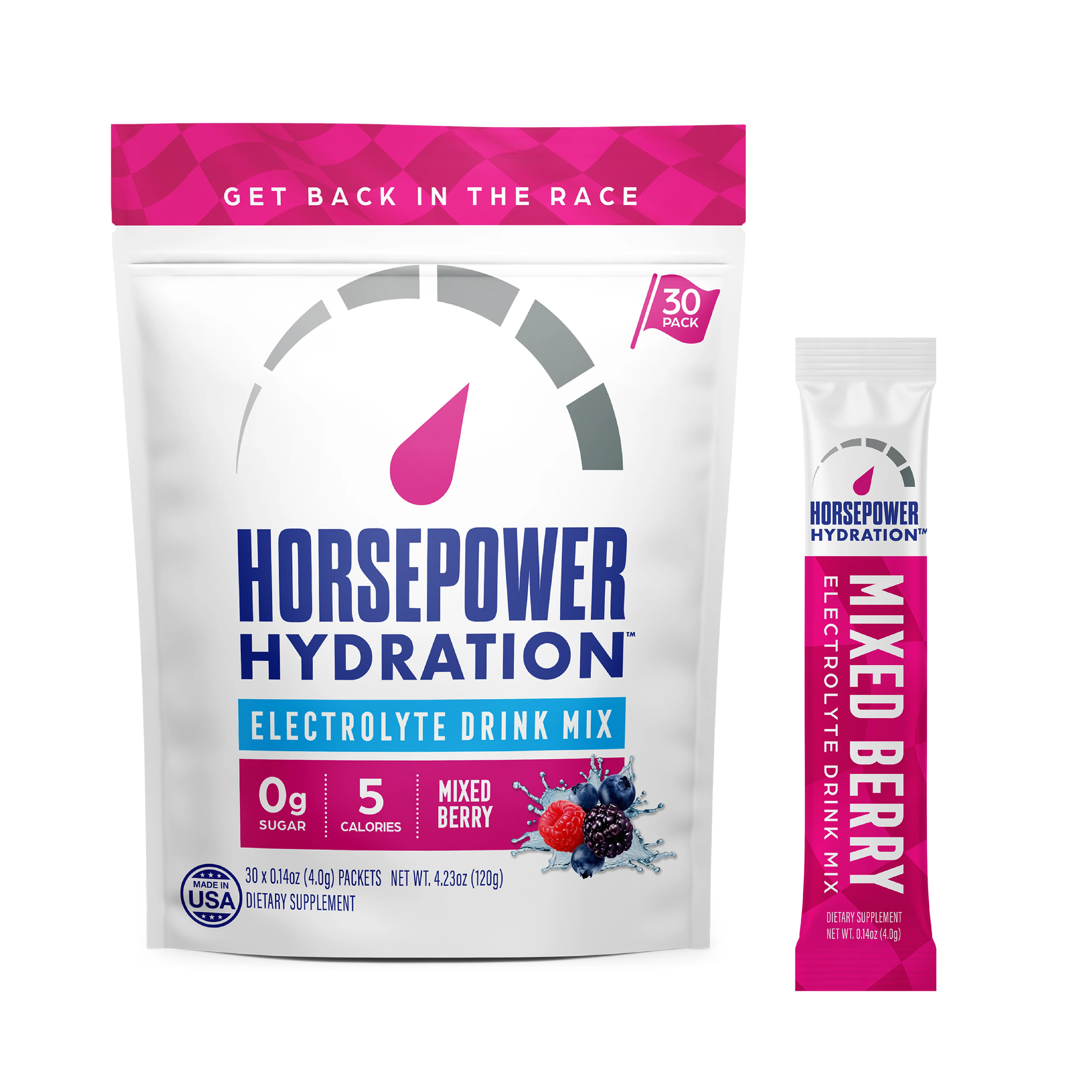 Sustainable Mixed Berry Electrolyte Mix – Zero Sugar Premium Electrolyte Stick Packs 30 Sticks Powerful
