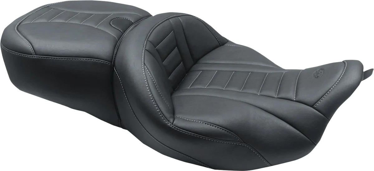 User-Friendly MUSTANG One-Piece Deluxe Touring Seat – Black w Gun Metal Stitching 79006GM Environmentally Friendly