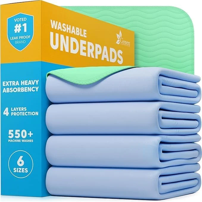 Versatile GREEN LIFESTYLE® Washable Underpads Soft