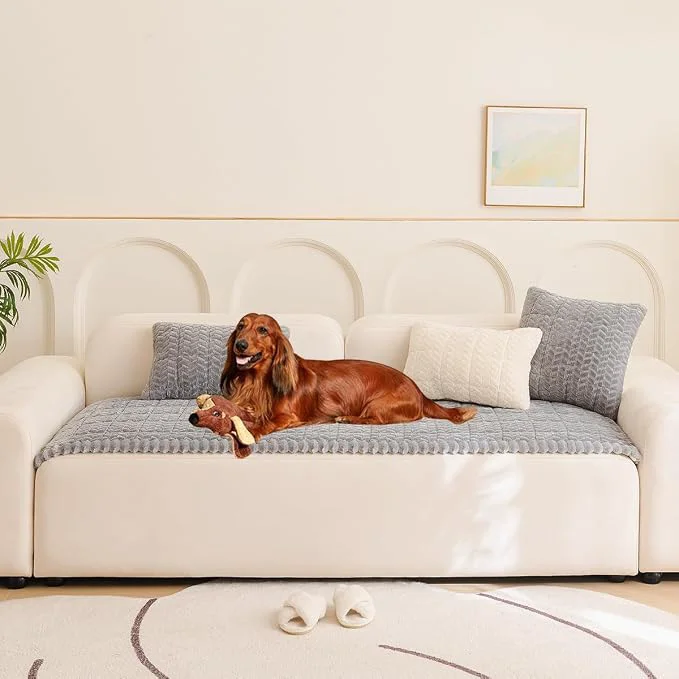 Trusted Sofa Cover Fuzzy Couch Cover for Pet Couch Covers for Dogs Washable Non-Slip Minimalist