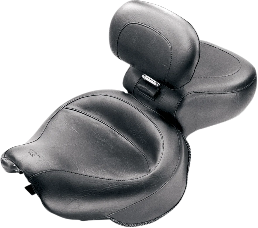 Specialty MUSTANG Seat – Vintage – Wide – Touring – With Driver Backrest – One-Piece – Smooth – Black – VT1100 79239 Relaxed