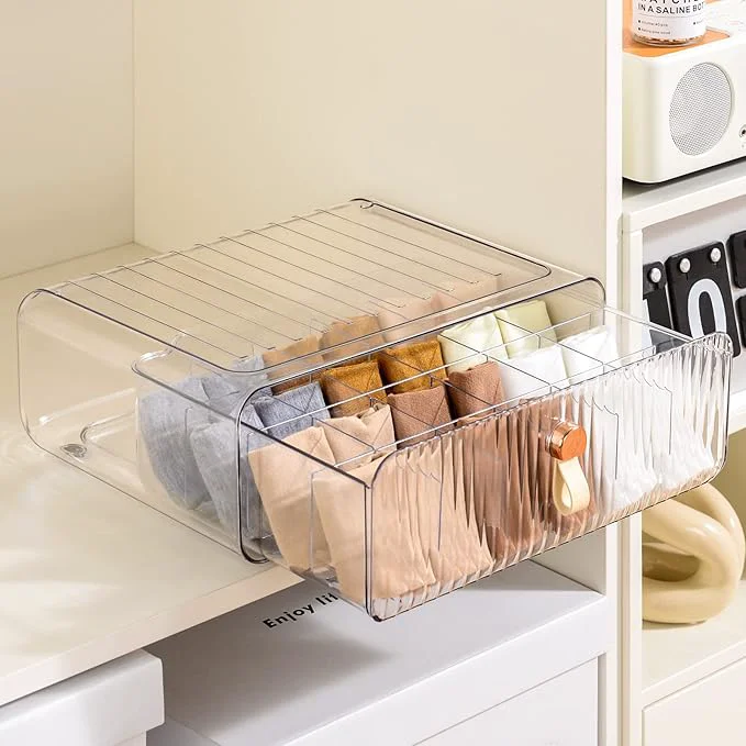 Verified Underwear Organizer for Closet Acrylic Socks Bra Underwear Drawer Organizer with Dividers 24 Cell Stackable Closet Organizer and Storage Drawer for Clothing Baby Clothes Bra Ties ScarfAbout ThisOverview Minimalist