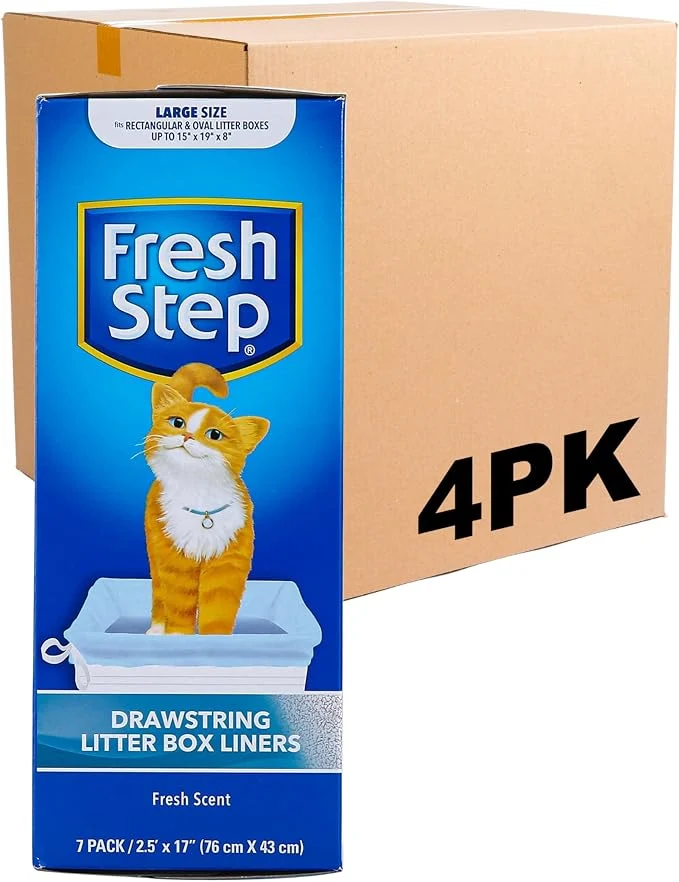 Responsible Fresh Step Drawstring Cat Litter Box Liners Scented Heavy Duty Kitty Litter Smart