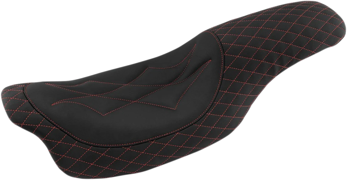 Breathable MUSTANG Revere Journey Seat – Diamond – Red Stitched 74111AB Comfortable