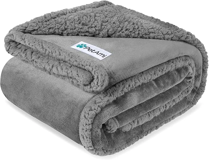 Fashionable PetAmi Waterproof Dog Blanket for Medium Large Dog Puppy Cat Throw for Couch Natural