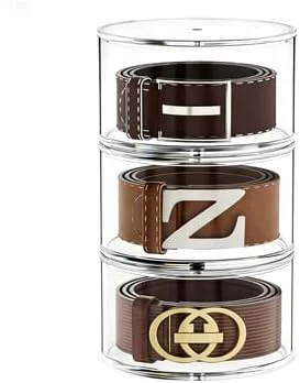 Original FEMELI Belt Organizer Acrylic Belt Storage Holder for Closet Drawer 3-Layer Stackable Display Case for Belts Watches Jewelry and TiesAbout ThisOverview High-Quality