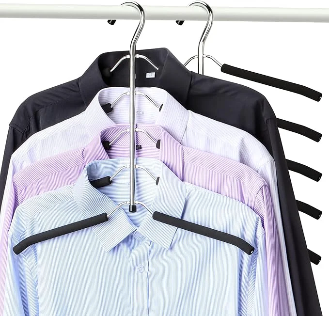 Powerful Hangers Space Saving Clothes Hanger 2 Packs Swing Arm Non Slip Padded Coat Hanger 5 Layers Heavy Duty Stainless Steel Sweater Shirt Hanger Closet Storage OrganizerAbout ThisOverview World-Class