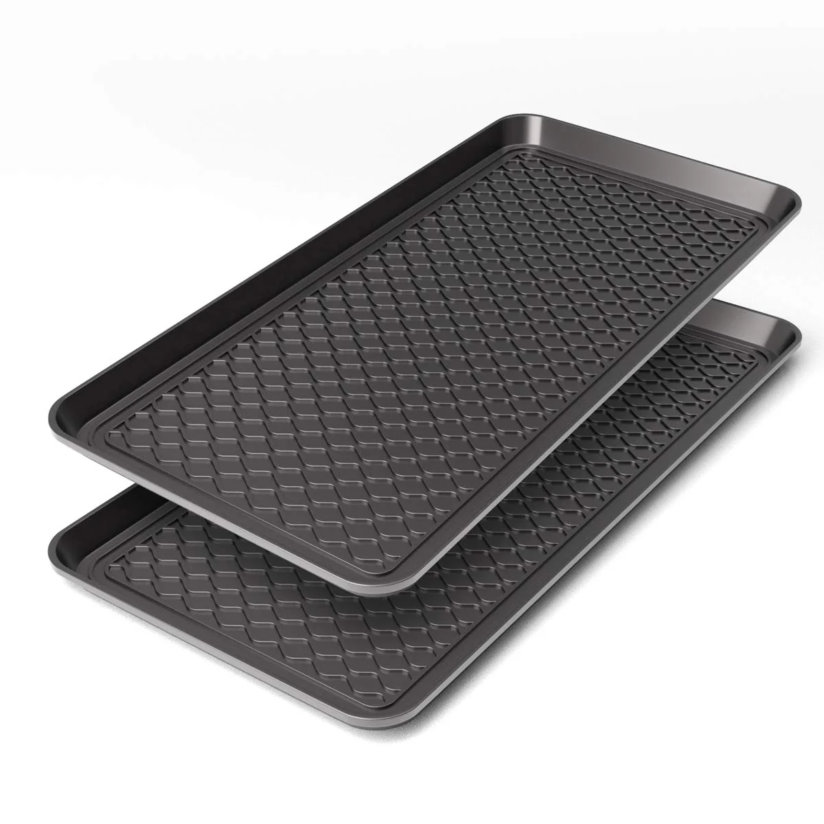 First-Class Vramy Finorder Multi-Purpose Boot Trays – 2-Pack All-Weather Heavy-Duty Shoe Pet Mat 30 x 15 inches Safe