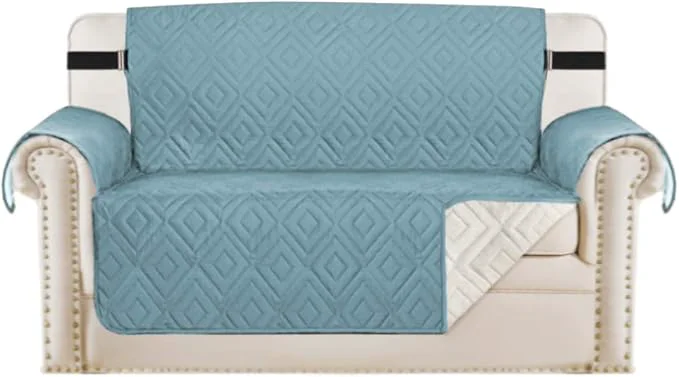 Premium H.VERSAILTEX Reversible Loveseat Cover Furniture Protector Anti-Slip Water Top-Quality