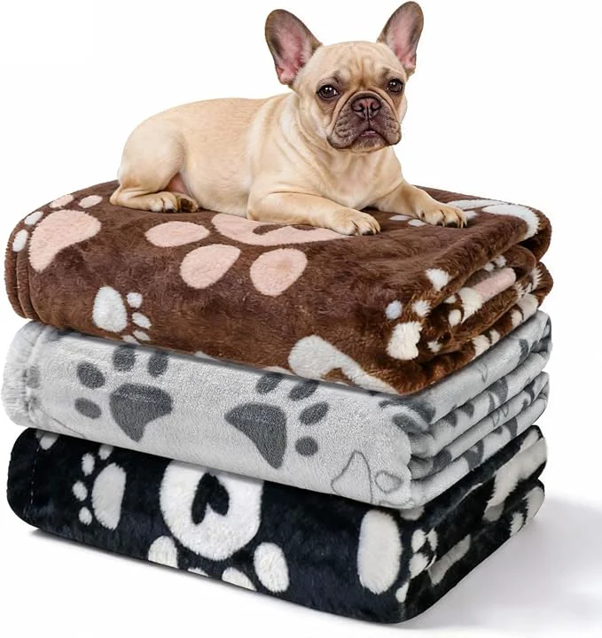 Functional Premium Dog Blankets for Small Dogs Cat Flannel Blanket Washable Soft Pet Luxury