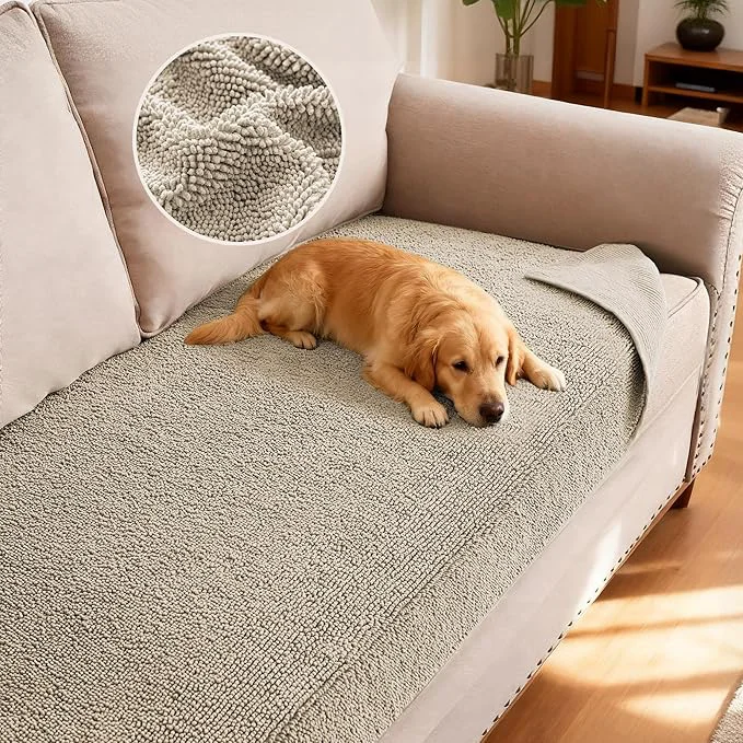 Efficient H.VERSAILTEX Non Slip Pet Couch Cover Chenille Dog Bed Protector Thick Soft Fast