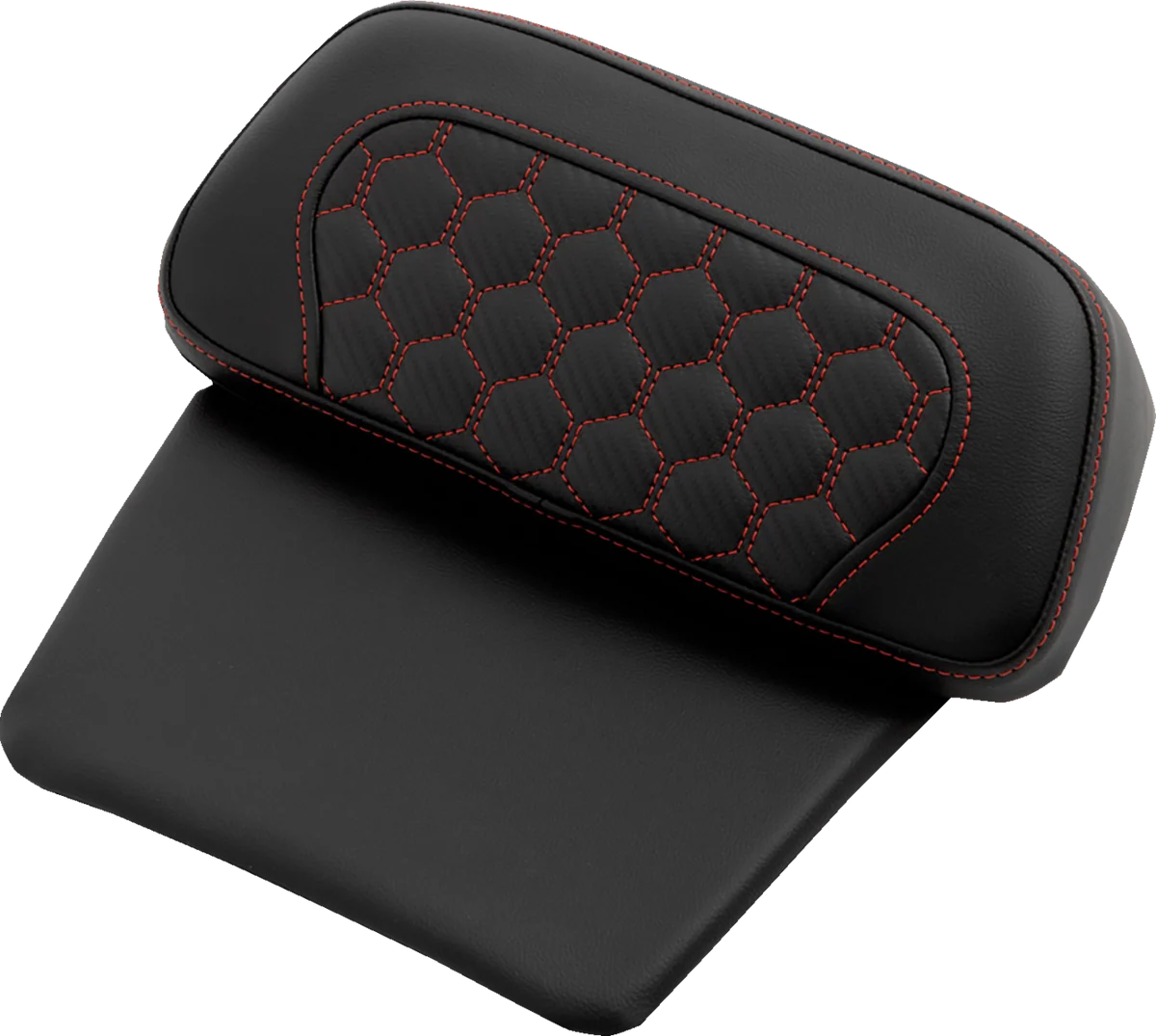 Classic SADDLEMEN Chopped Tour Pak Pad – Honeycomb – Red Stitching – FLH FLT ’14-’24 814-07C-HC-RED Elite