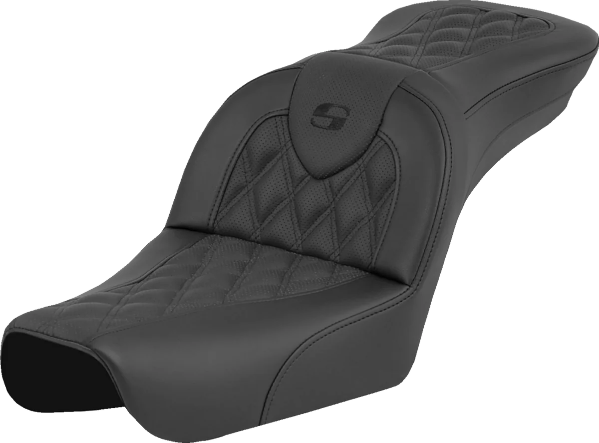Versatile SADDLEMEN RoadSofa Seat – Lattice Stitch – without Driver Backrest – FXDWG ’04-’05 804-05-182 Premium Material