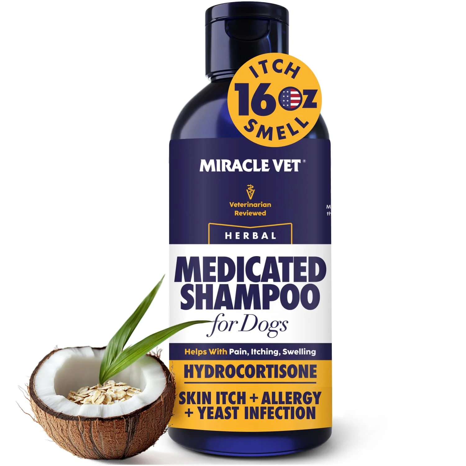 Comfortable Vet Medicated Dog Shampoo – Itchy Skin Relief 16 oz Advanced