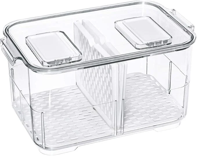Trusted SANNO Vegetable Fruit Storage Containers Refrigerator Storage Containers Fresh Produce Saver with Lids and Vents Stackable Salad Lettuce Keeper for Refrigerator BPA- Stay Fresh Containers BinAbout ThisOverview Modern