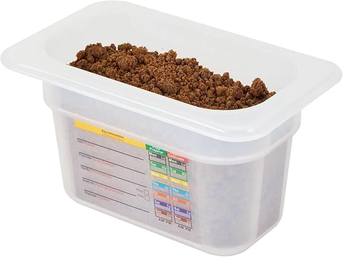 Innovative Restaurantware Food Storage Container 10 Pack of 6.8 x 4.2 x 3.9 Inches Plastic Stackable Storage Box White Reusable Label Container Dishwasher Safe For Restaurants And KitchensAbout ThisOverview Minimalist