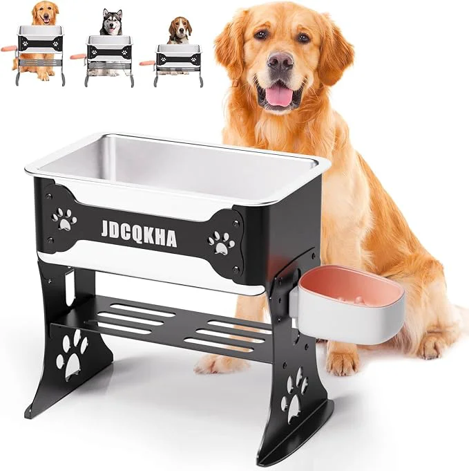 User-Friendly 3 Gallon d Large Dog Water Bowl 3 Height Adjustable Stainless Steel Professional
