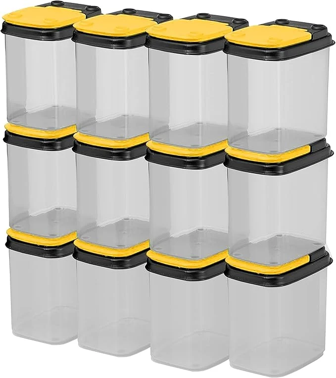 Sophisticated Buddeez Bits and Bolts Storage Containers – Storage Bins with Lids – Bulk Organizer for Workshop Pantry or Garage Supplies – 1 Quart 12 PackAbout ThisOverview Traditional