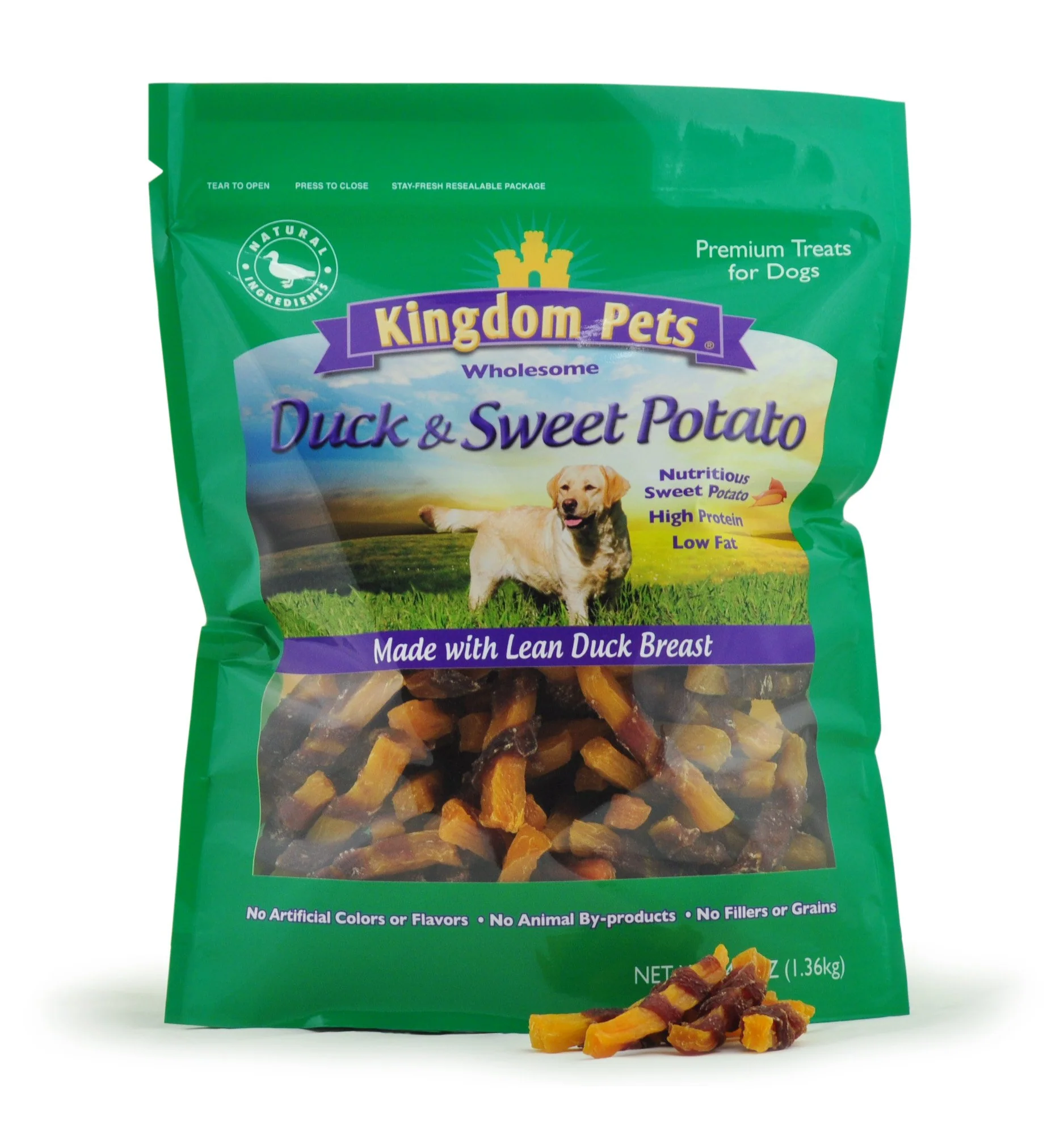 Consistent Kingdom Pets Duck Jerky Sweet Potato Dog Treats – 3 lb Bag 4 Ingredients Grain- Luxury
