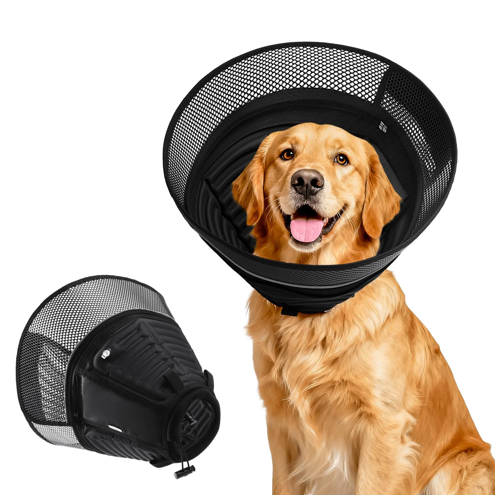 Contemporary AnimaCure Inflatable Dog Cone for Small Dogs – 2-in-1 Adjustable E-Collar with Detachable Shield Luxury