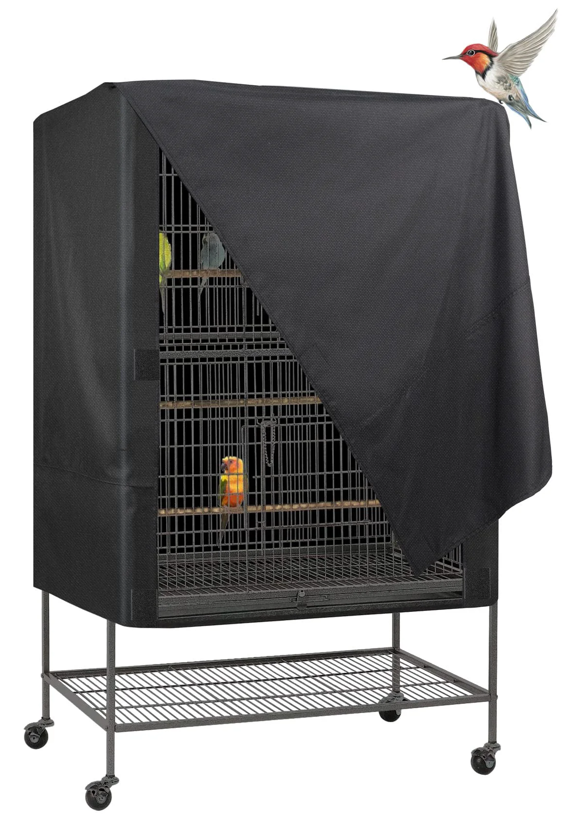 Relaxed Explore Land Pet Cage Cover – Night Enclosure Medium Black High-Quality