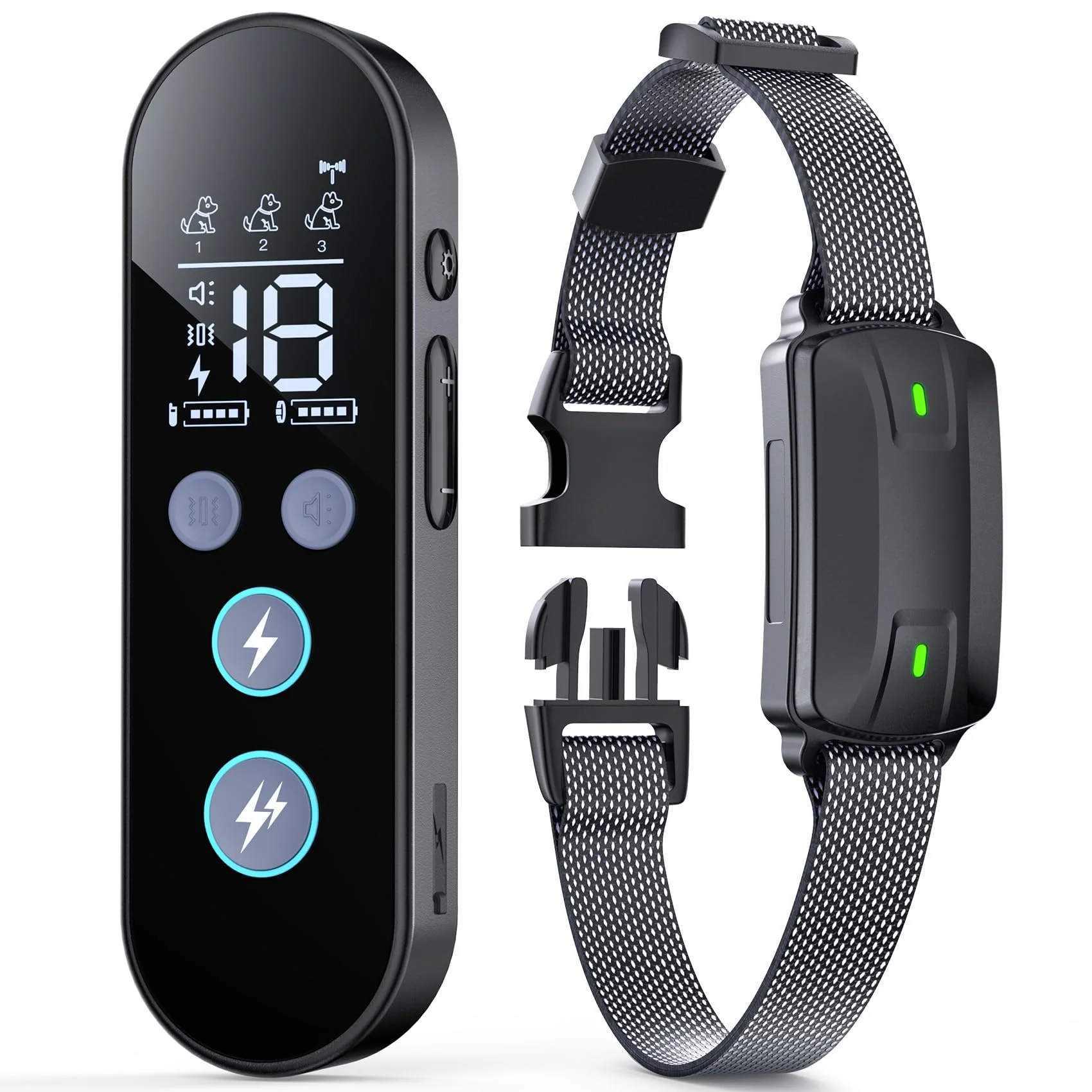 Proven Drroon Dog Shock Collar with Remote – Matte Black 40-120 lbs IP68 Waterproof 2300 ft Range Elegant