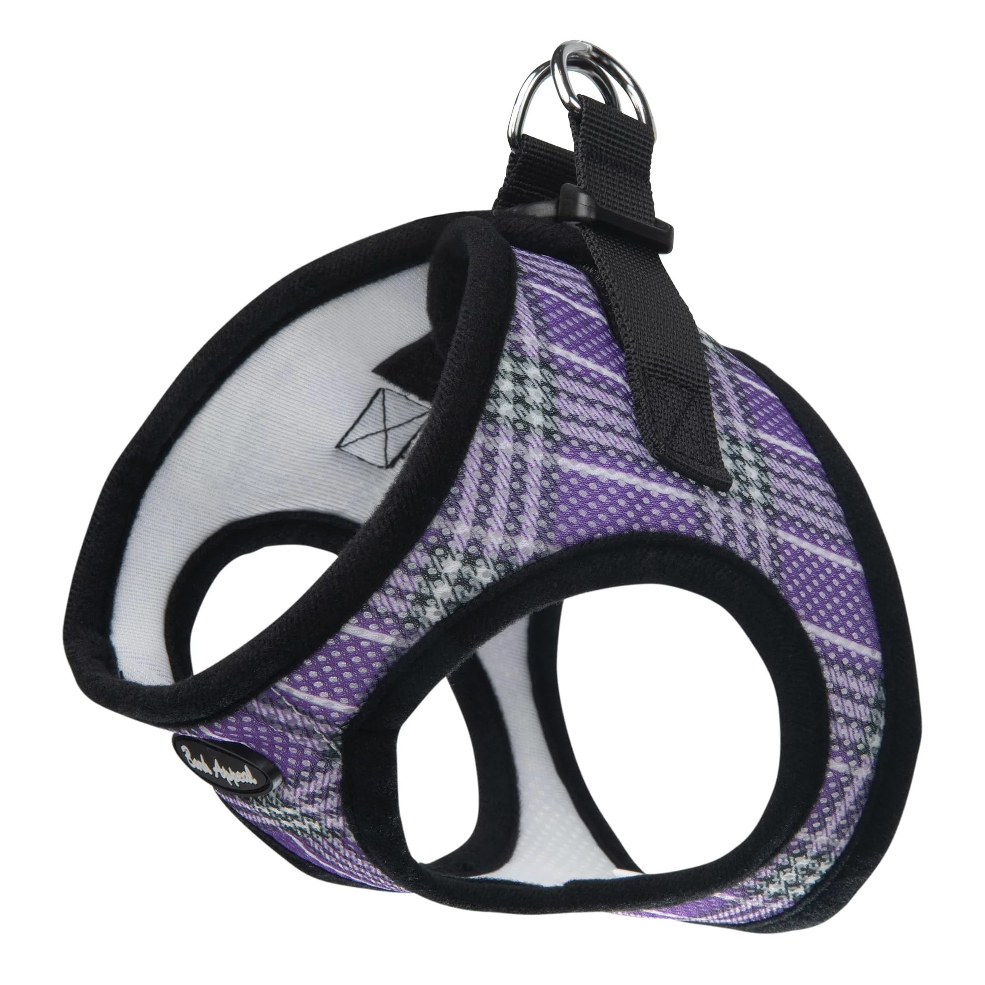 Efficient Bark Appeal Lavender Plaid Step-In Harness XS – Anti-Choke Adjustable Soft Vest Consistent