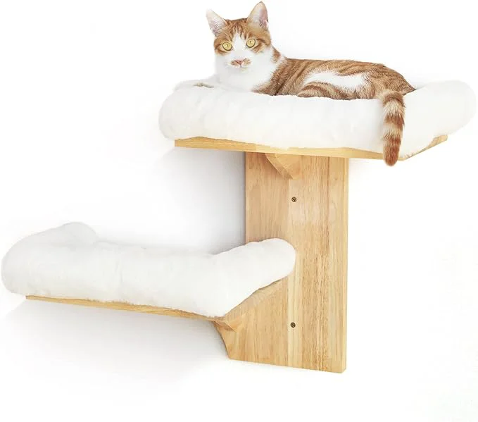 Professional FUKUMARU Cat Wall Shelves 2 Platform Cats Walls Furniture Tree Shape Kitten Fashionable