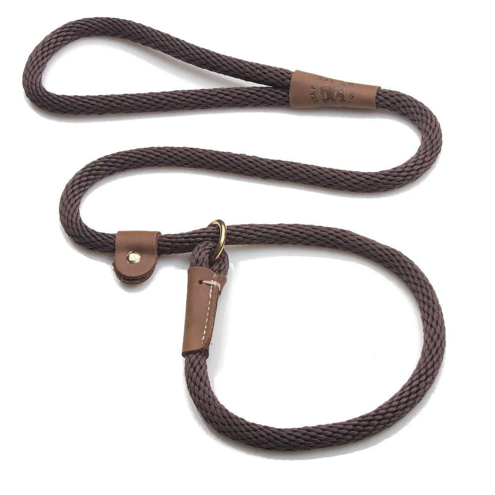 Detailed Mendota Pet Slip Leash — USA-Made 1 2 x 6′ for Large Breeds Dark Brown Verified