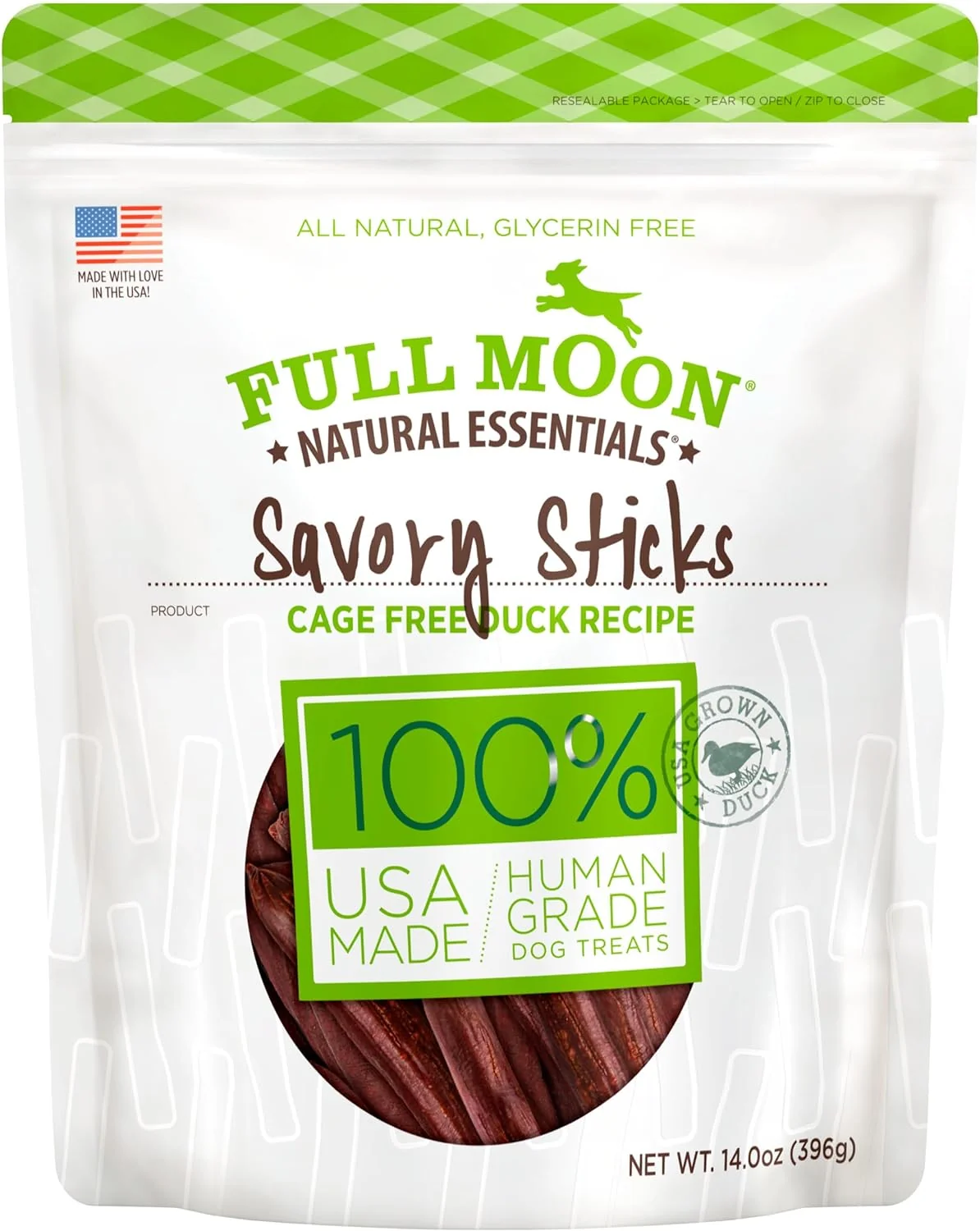 User-Friendly Full Moon All Natural Human Grade Dog Treats Essential Duck Savory Sticks 14.0 oz Powerful