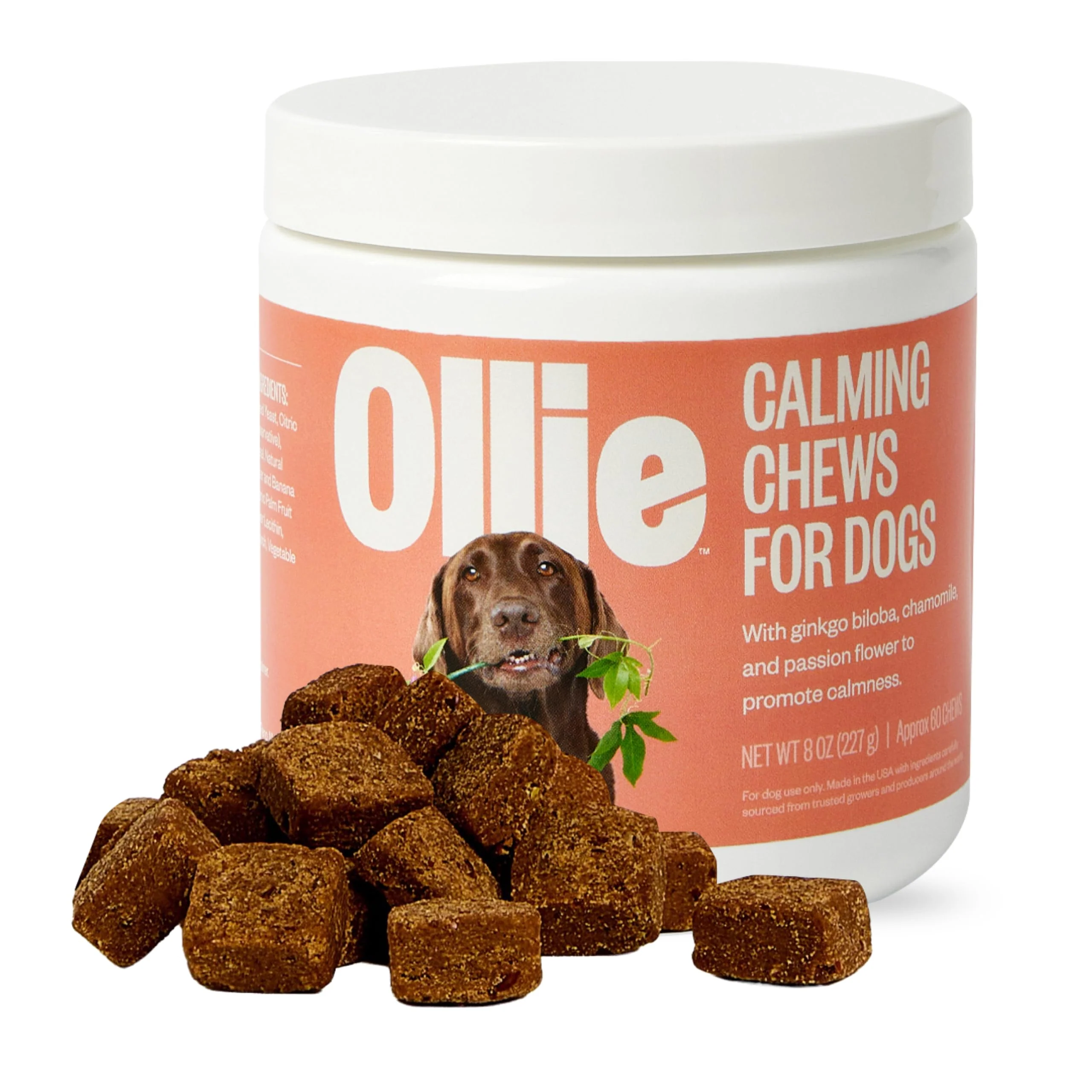 Recyclable Ollie Chill Pills Calming Chews for Dogs — Melatonin Anxiety Relief 60 Count Functional