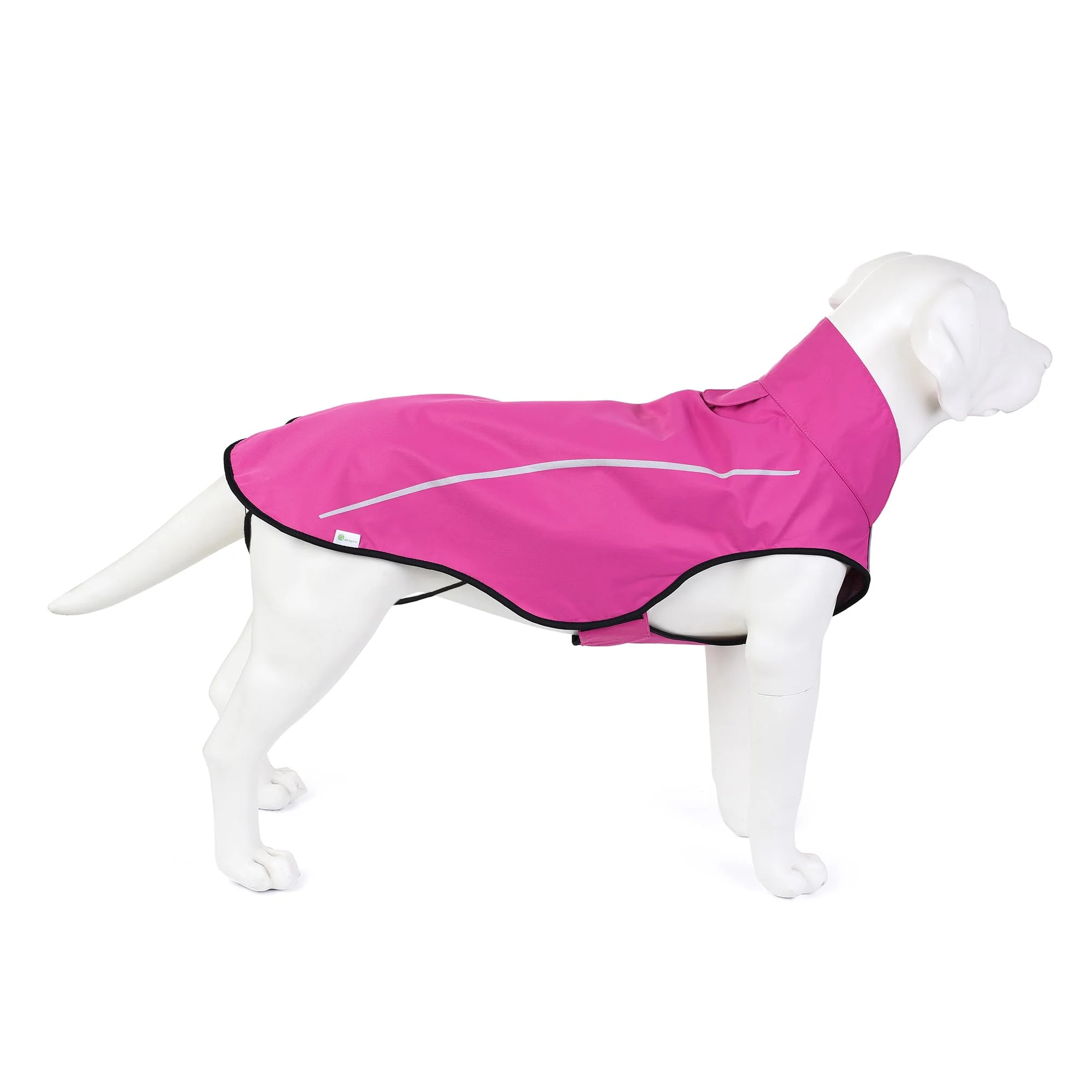 Original Design Mile High Life Dog Raincoat Adjustable Waterproof Reflective Rain Jacket Hot Pink Long-Lasting