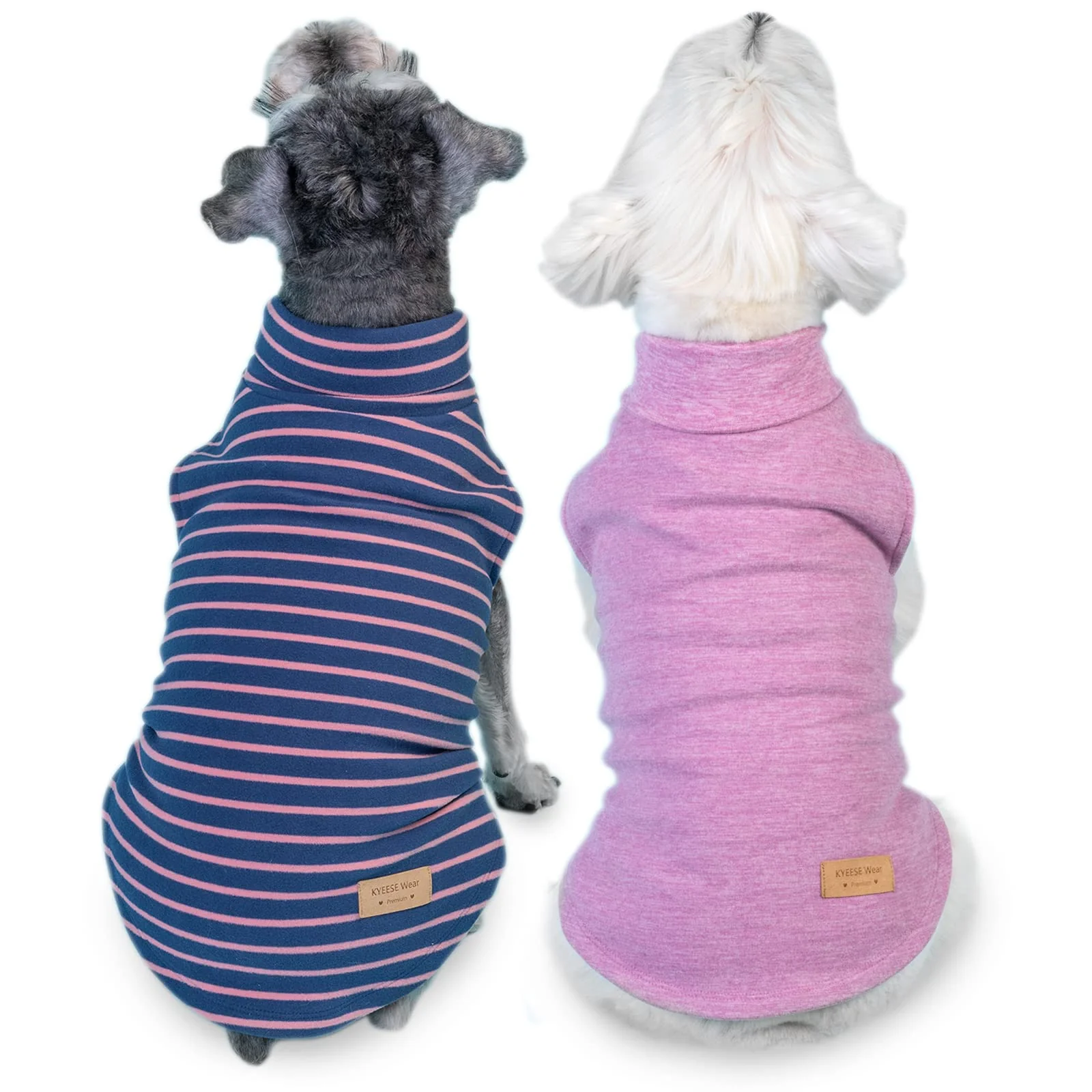 Versatile KYEESE 2-Pack Dog Sweater Soft Velvet Pullovers for Small Dogs Warm Stretchy Easy to Layer Premium