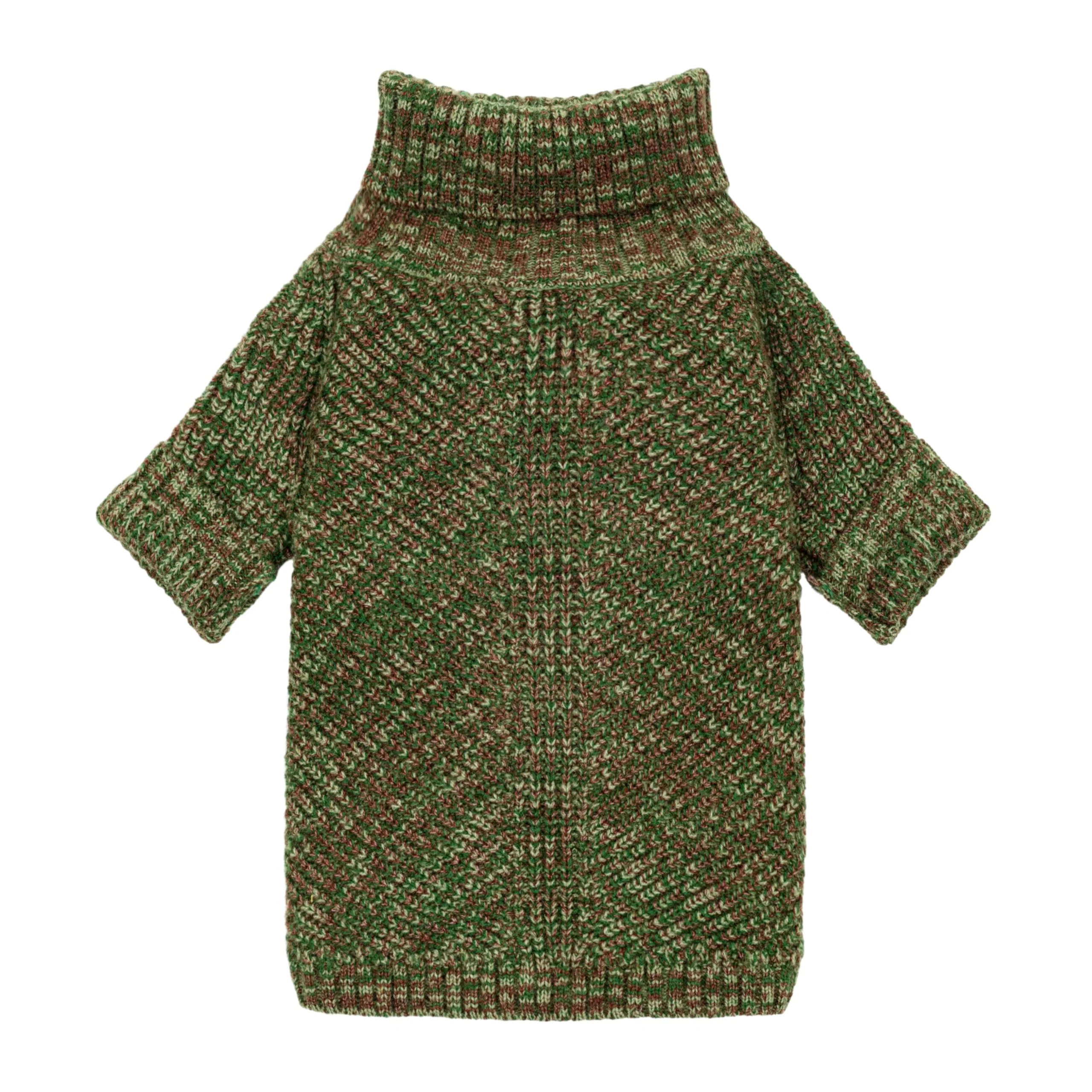 Pure Fitwarm Knitted Turtleneck Dog Sweater – Thermal Winter Coat for Small Breeds Heather Green Medium Casual