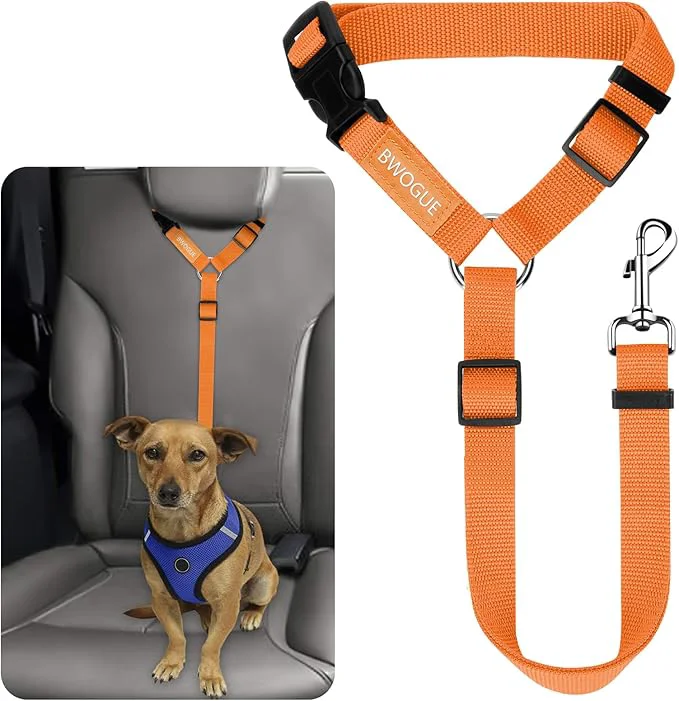 Effective BWOGUE Pet Dog Cat Seat Belts Car Headrest Restraint Adjustable Safety Leads Long-Lasting