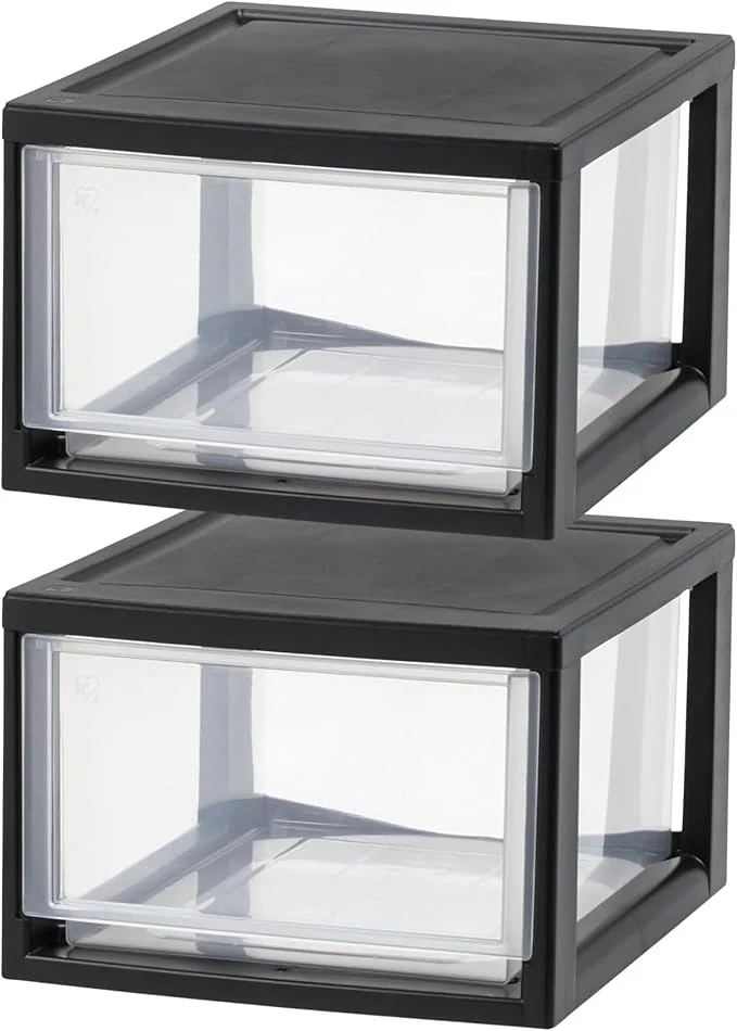 Superior IRIS USA 6 Pack Plastic Drawer Storage Organizer Stackable Unit with Sliding Drawers for Kitchen Bathroom Bedroom Office 14.5 Quart BlackAbout ThisOverview Refined