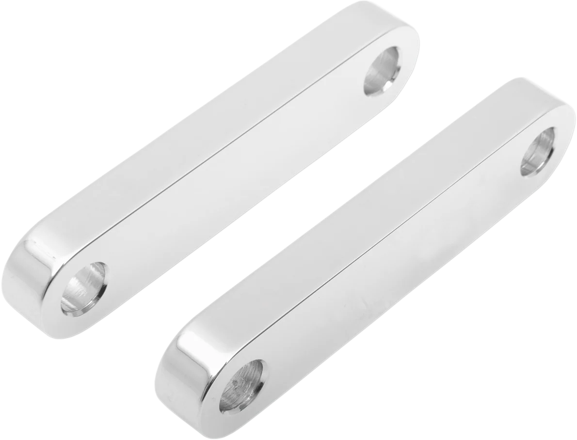 High-Grade KLOCK WERKS Hugger Front Fender Mounting Blocks – For 21 Wheels – Chrome KWFS-02-0102-C Detailed