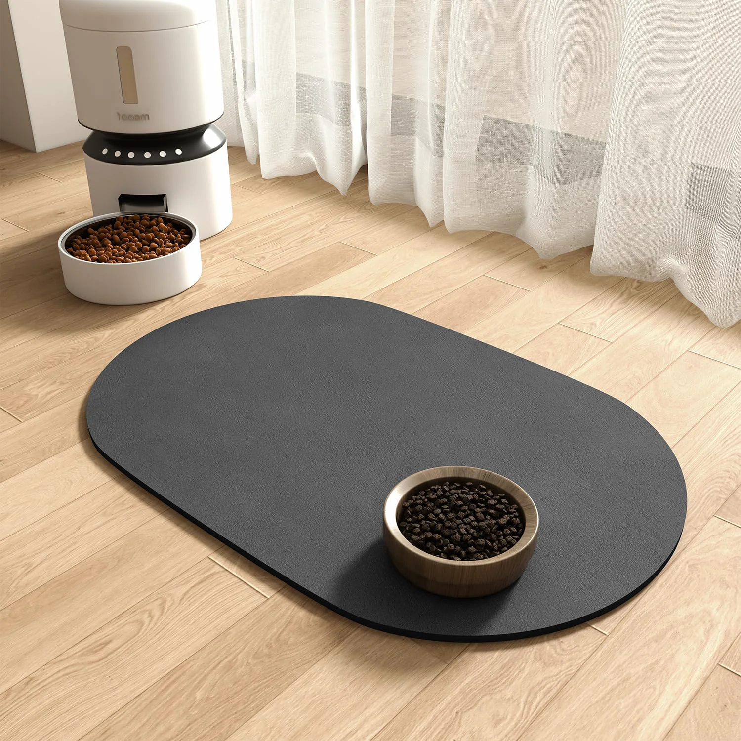 Enhanced MontVoo Absorbent Dog Mat – Quick-Dry Food Water Bowl Mat for Messy Drinkers Fine