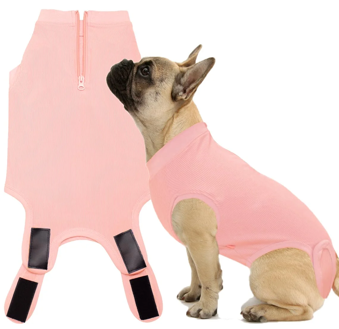 Natural Wabdhaly Recovery Suit for Dogs — Zippered Cone for Spay Recovery Prestigious